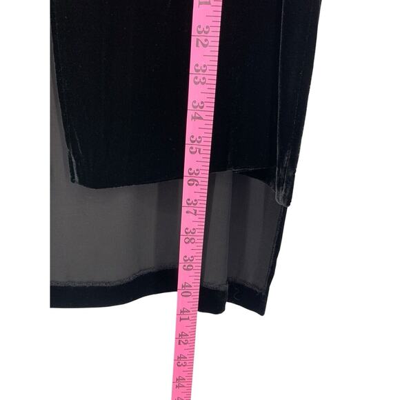 BCBG MAXZARIA SVETLANA HIGH AND LOW VELVET TUNIC SZ Large Lagenlook - Picture 5 of 9